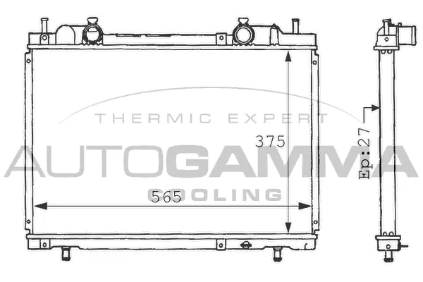 Radiator, engine cooling (101174)