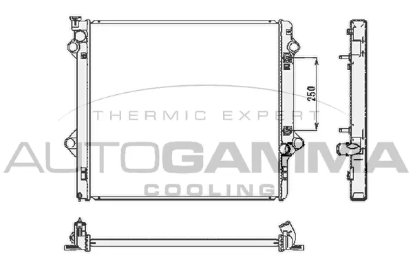 Radiator, engine cooling (105221)