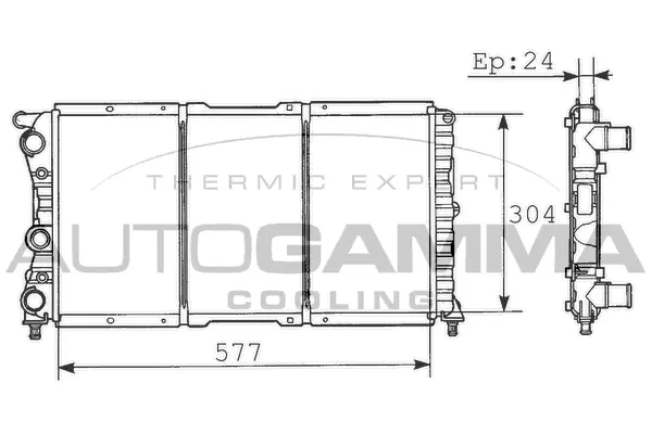 Radiator, engine cooling (100293)