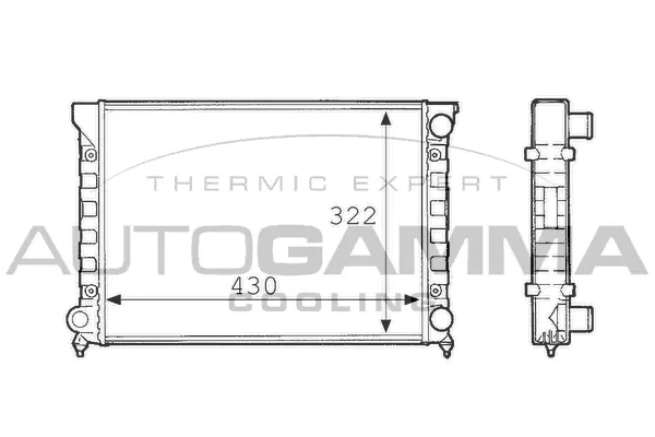 Radiator, engine cooling (101069)