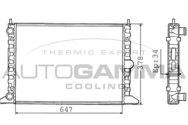 Radiator, engine cooling (100358)