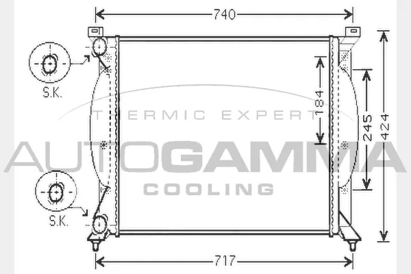 Radiator, engine cooling (104600)