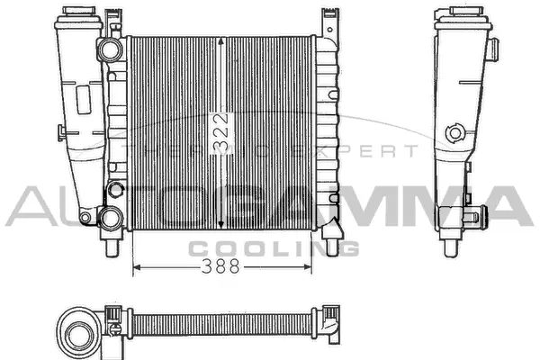 Radiator, engine cooling (100315)