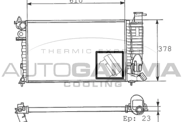 Radiator, engine cooling (100233)