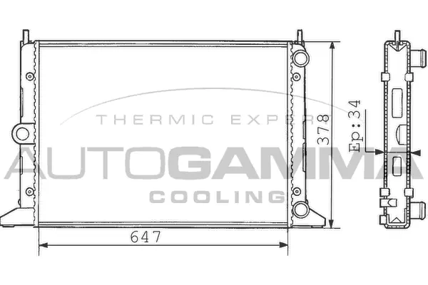 Radiator, engine cooling (100360)