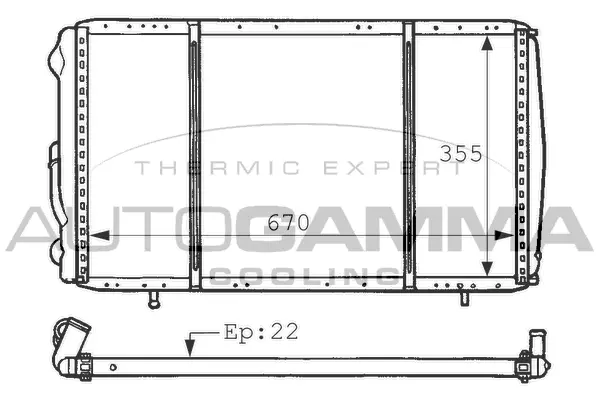 Radiator, engine cooling (100871)