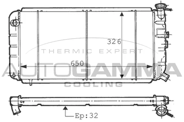 Radiator, engine cooling (100752)