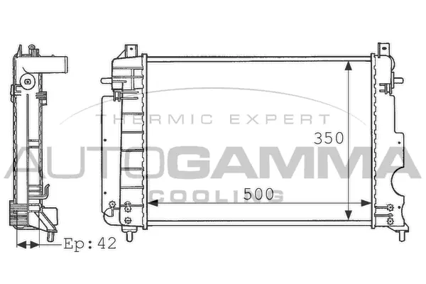Radiator, engine cooling (100938)