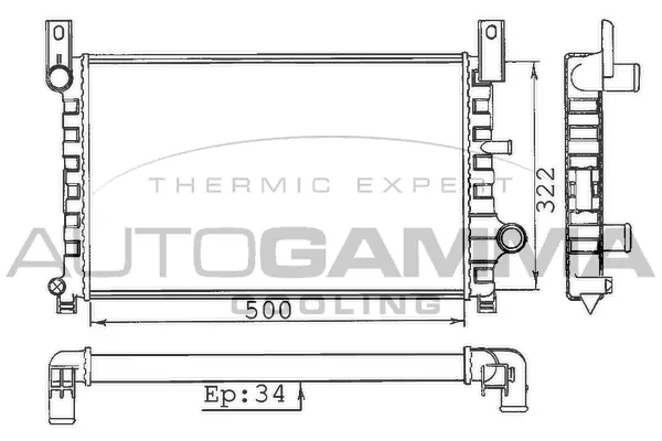 Radiator, engine cooling (100331)