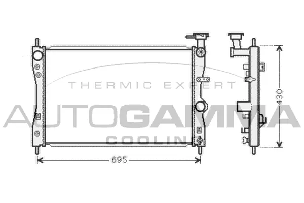 Radiator, engine cooling (104554)