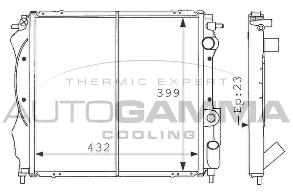 Radiator, engine cooling (100885)