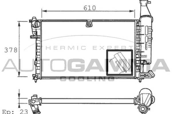 Radiator, engine cooling (100156)