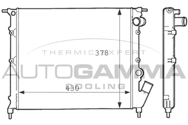 Radiator, engine cooling (100893)
