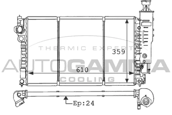 Radiator, engine cooling (100772)