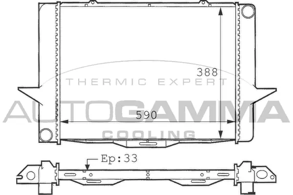 Radiator, engine cooling (101281)