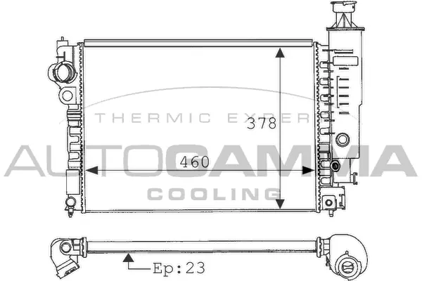 Radiator, engine cooling (100770)