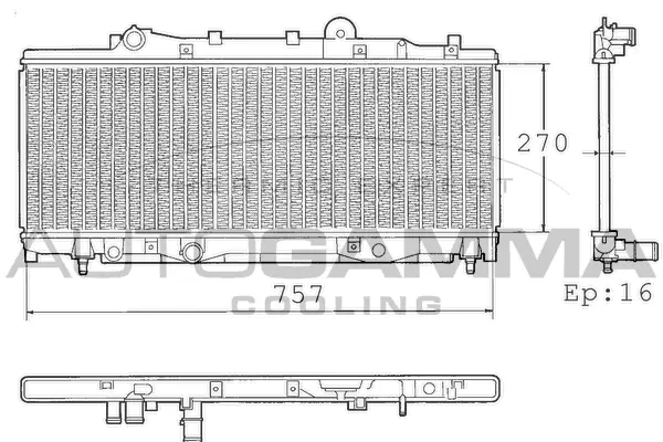 Radiator, engine cooling (101423)