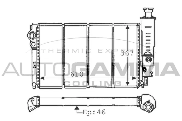 Radiator, engine cooling (100775)