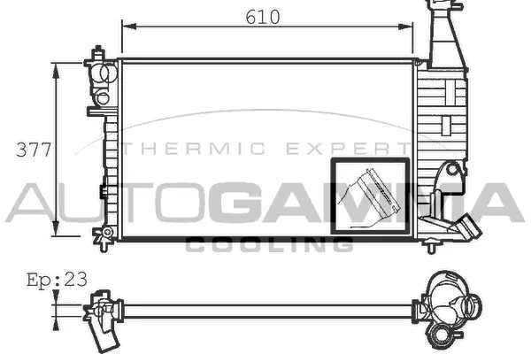 Radiator, engine cooling (101175)