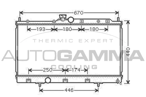 Radiator, engine cooling (105316)