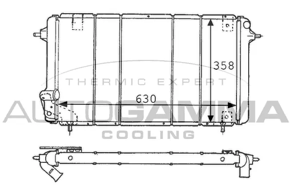 Radiator, engine cooling (100880)