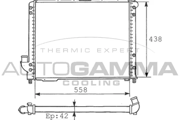 Radiator, engine cooling (100466)