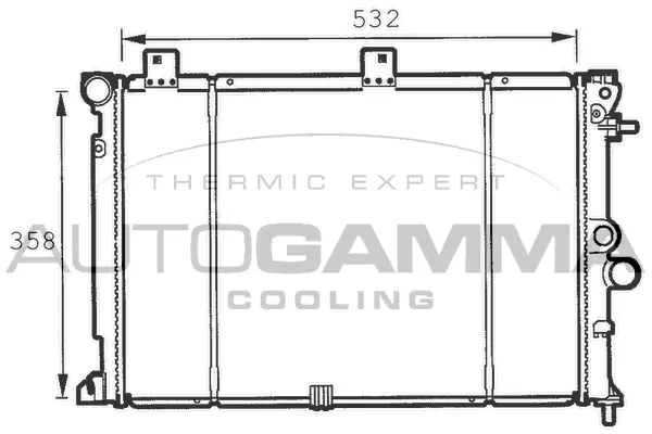 Radiator, engine cooling (100728)