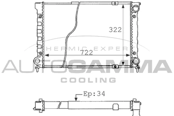 Radiator, engine cooling (101073)