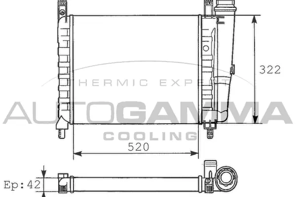 Radiator, engine cooling (100287)
