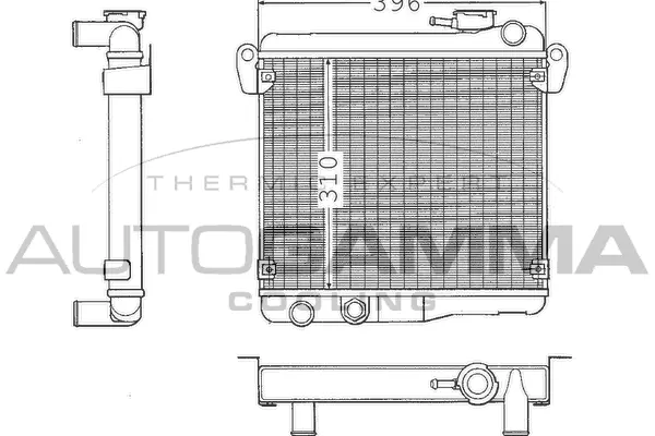 Radiator, engine cooling (100248)