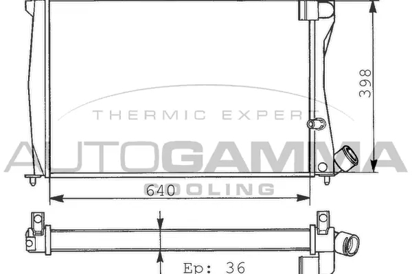 Radiator, engine cooling (100220)