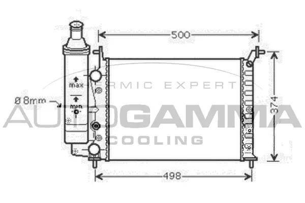 Radiator, engine cooling (105359)