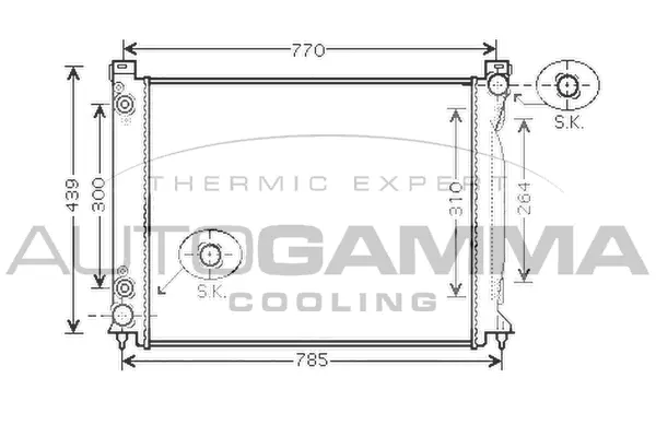 Radiator, engine cooling (104250)