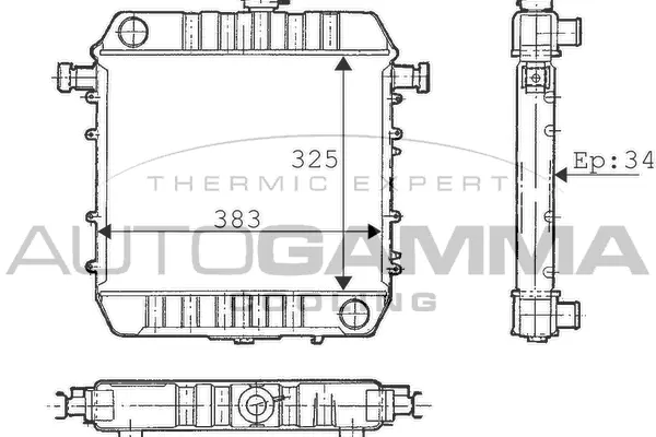 Radiator, engine cooling (100656)