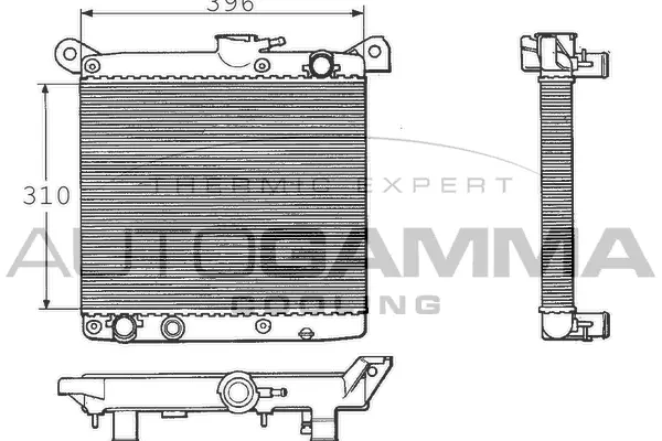 Radiator, engine cooling (100249)