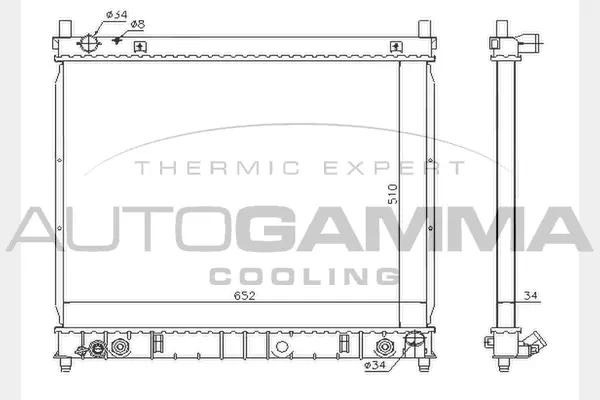 Radiator, engine cooling (104425)