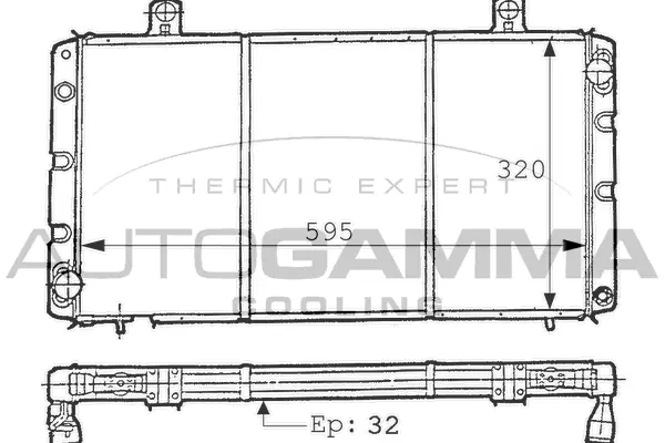 Radiator, engine cooling (100934)