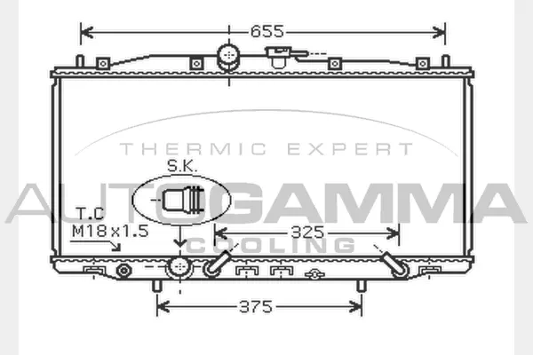 Radiator, engine cooling (104515)
