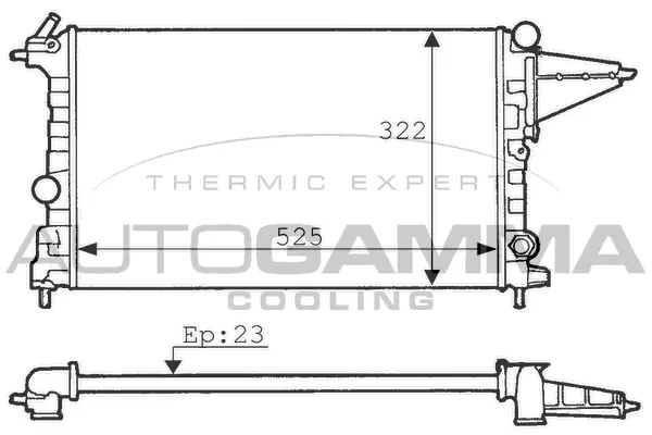 Radiator, engine cooling (100726)
