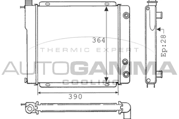 Radiator, engine cooling (100794)