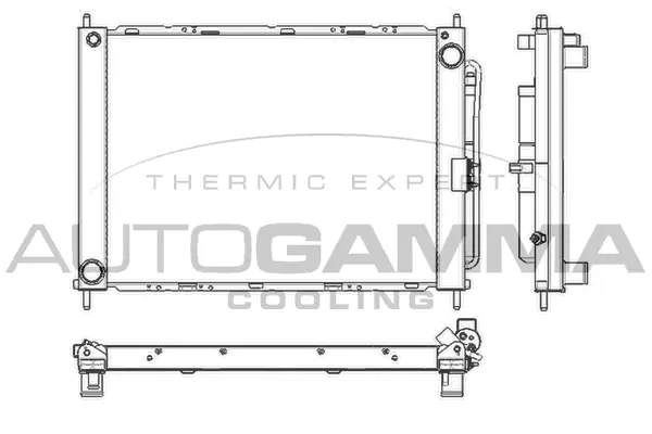 Radiator, engine cooling (104017B)