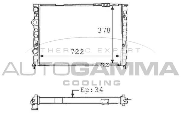 Radiator, engine cooling (101074)