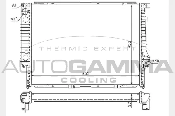 Radiator, engine cooling (104629)