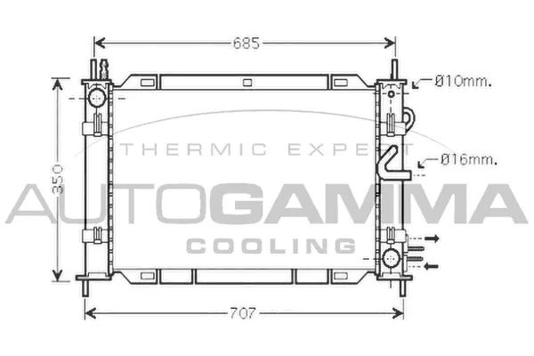 Radiator, engine cooling (104262)