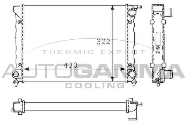 Radiator, engine cooling (101051)