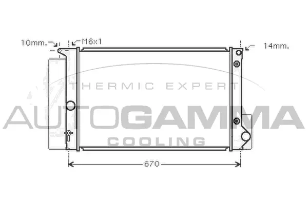 Radiator, engine cooling (105180)