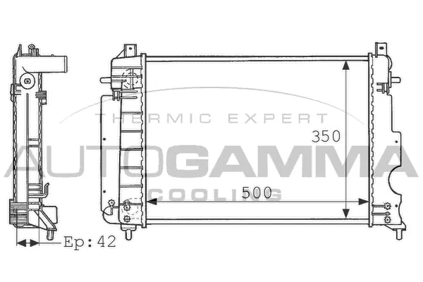 Radiator, engine cooling (100939)