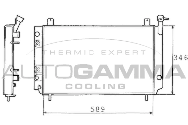 Radiator, engine cooling (100642)