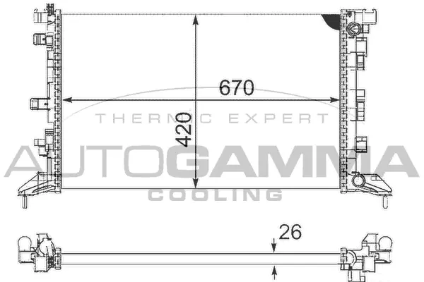 Radiator, engine cooling (105094)