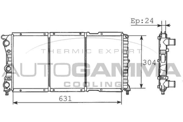 Radiator, engine cooling (100295)